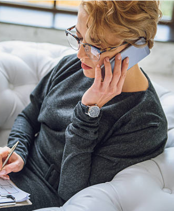 Woman talking via Phone