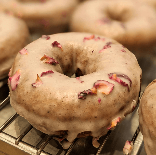 Earl Grey and Rose Donut from Shortstop Coffe & Donuts, Victoria