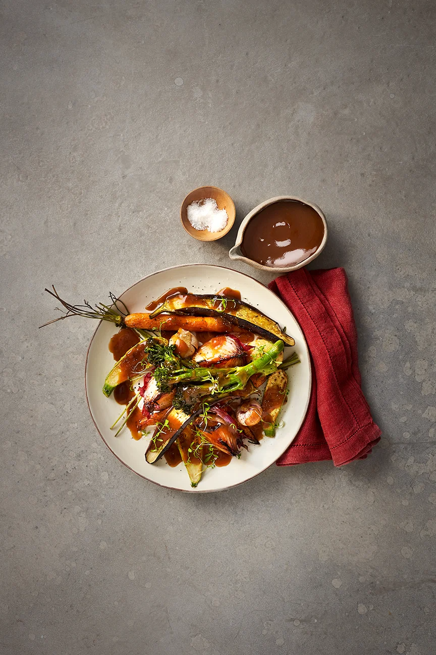 Roast Veggies with Golden Roast Gravy