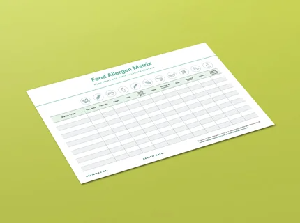 Food Allergen Matrix