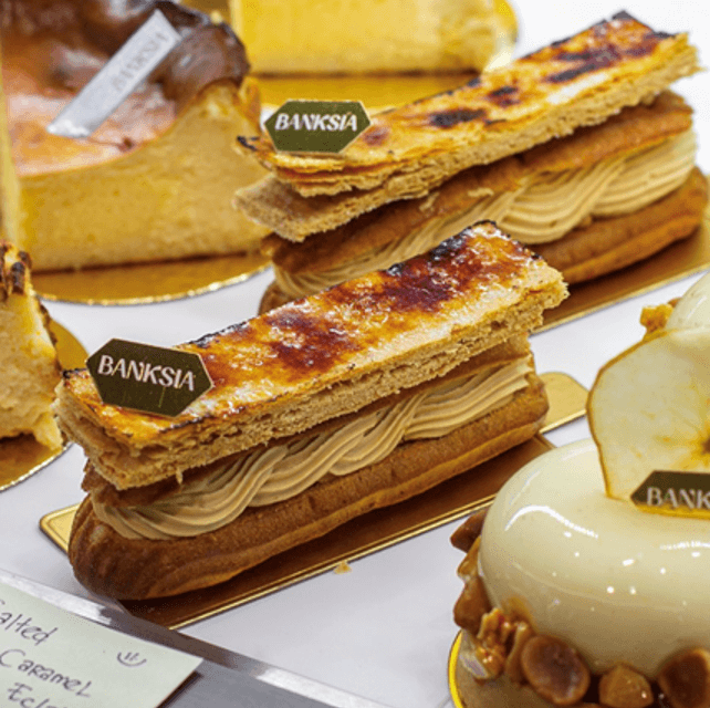 Salted caramel mille-feuille éclair from Banksia Bakehouse, Sydney