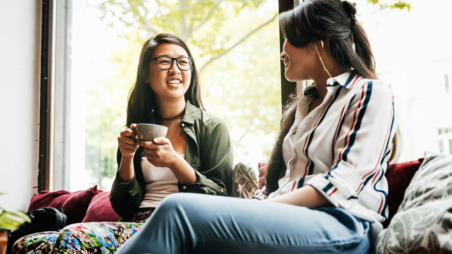 Young People Drinking Coffee