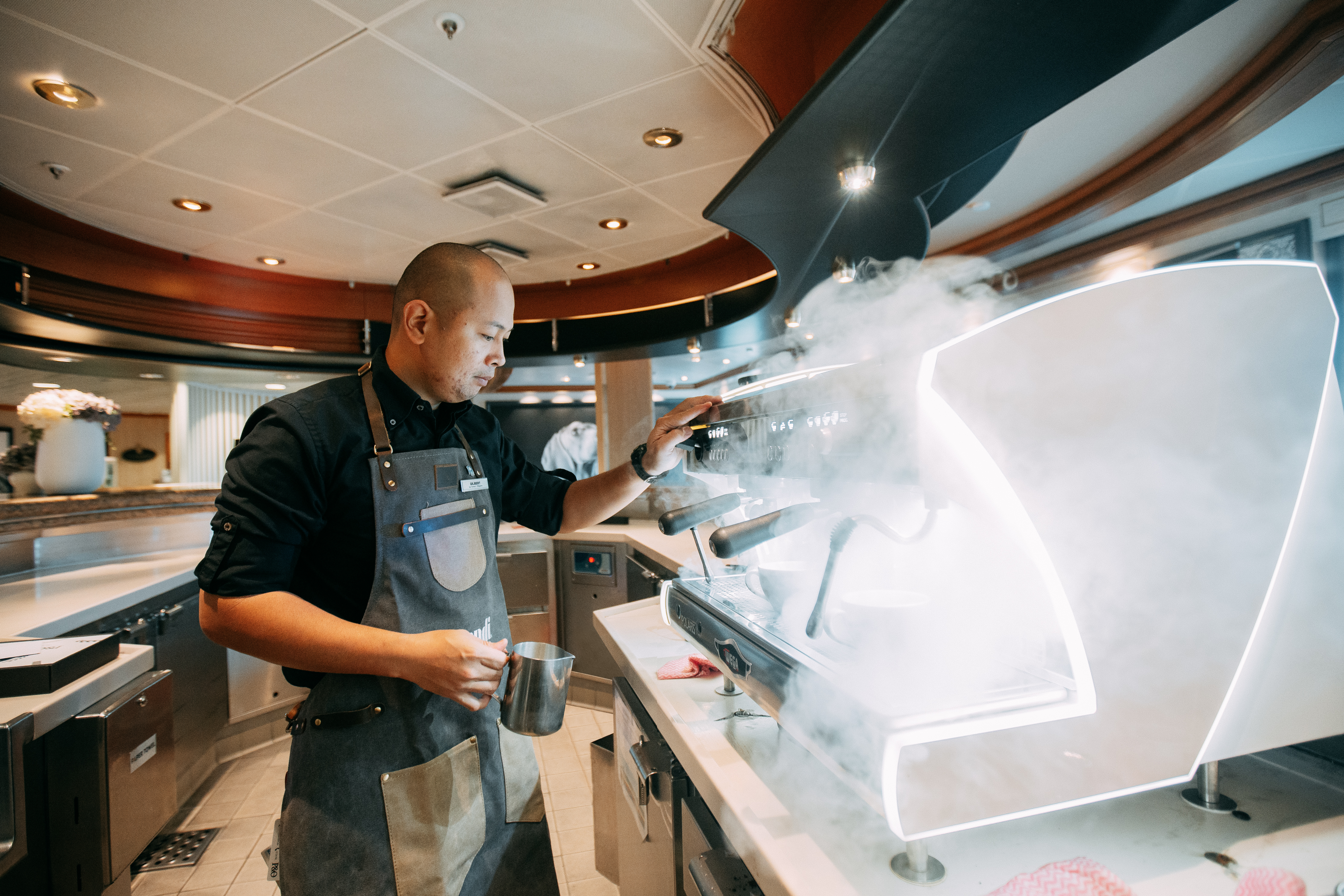 Operating espresso machine