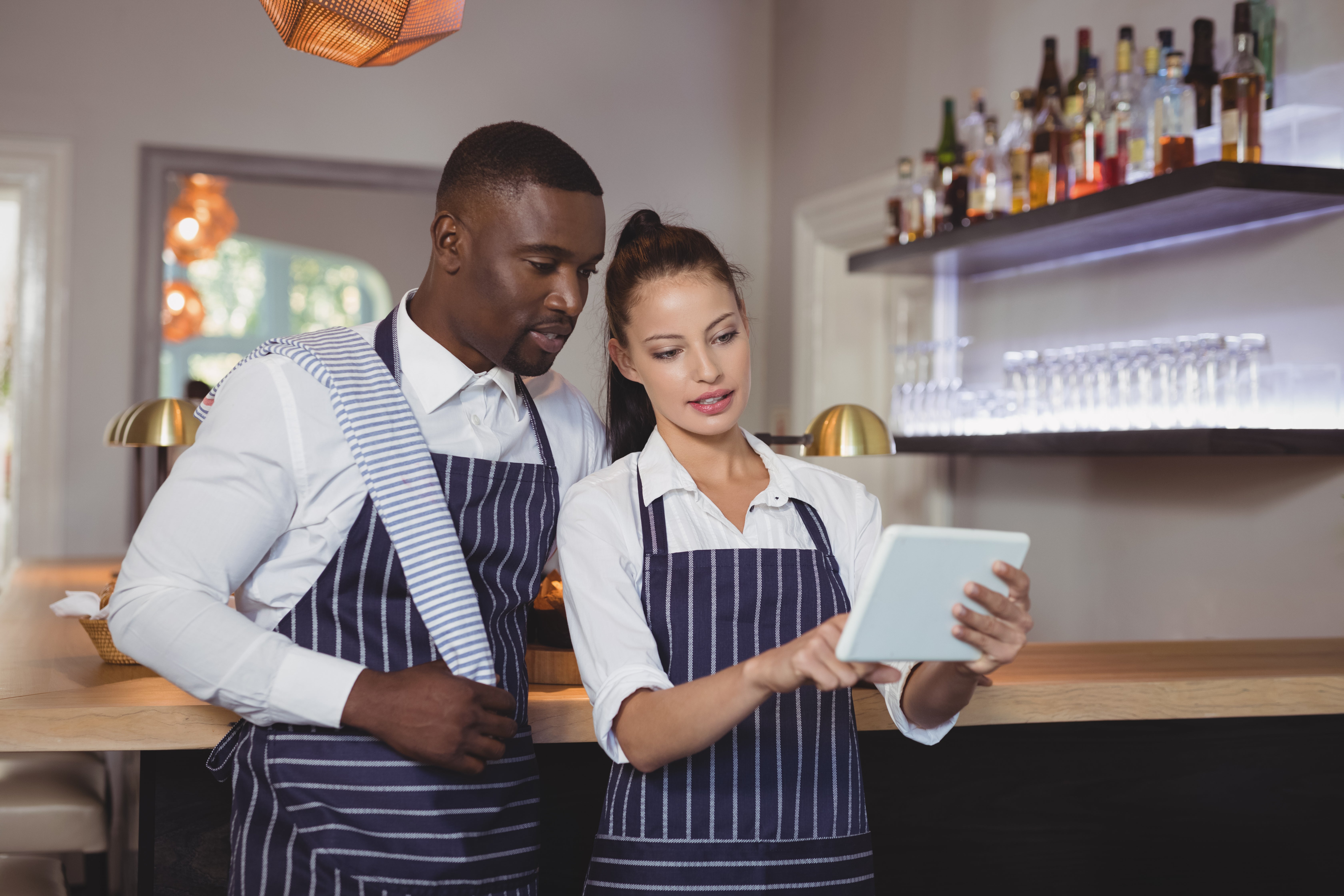 Talking restaurant staff