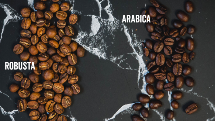 Arabica and Robusta beans