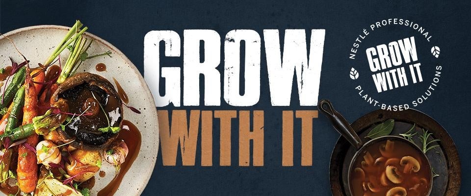 Nestle Professional GROW WITH IT Plant Based Banner