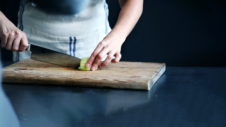 Chef Cutting Fruit
