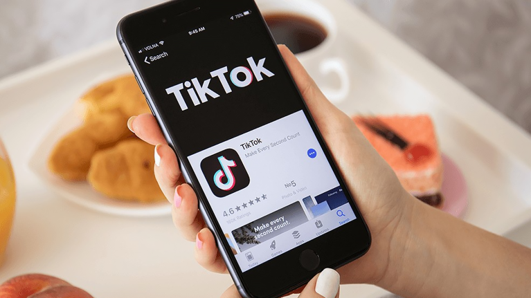 Tiktok on mobile phone