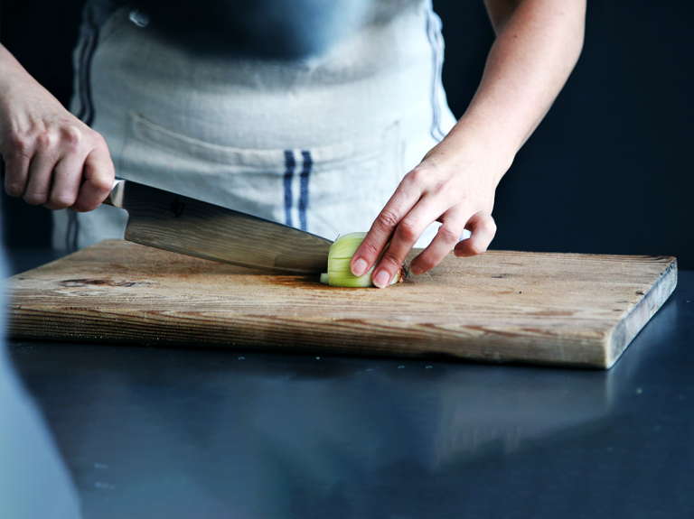 Chef Cutting Fruit