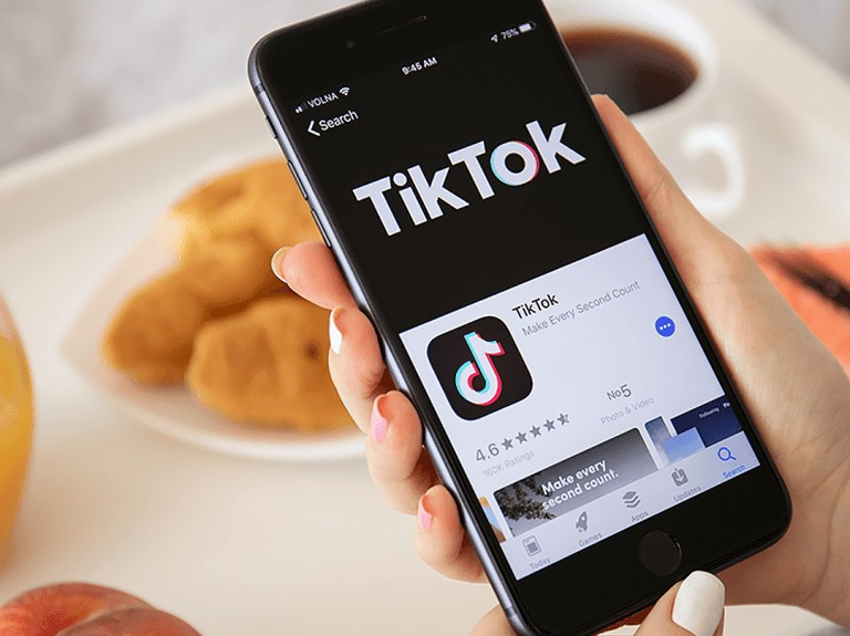 Tiktok on mobile phone