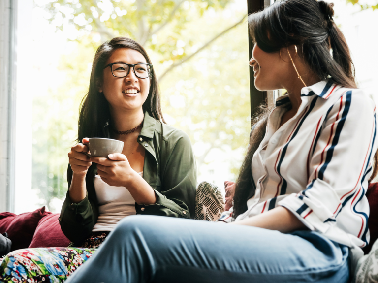 Young People Drinking Coffee