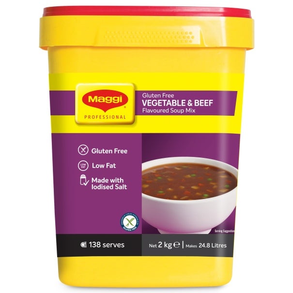 MAGGI Classic Gluten Free VEGETABLE & BEEF Flavoured Soup Mix 2kg