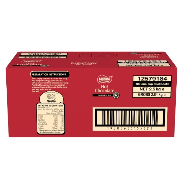 NESTLE Complete Mix Hot Chocolate Mix 100x25g