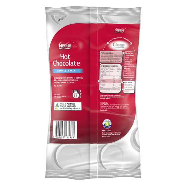 NESTLÉ Complete Mix Hot Chocolate Soft Pack 750g