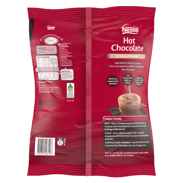 NESTLÉ Rich & Creamy Hot Chocolate Soft Pack 1kg