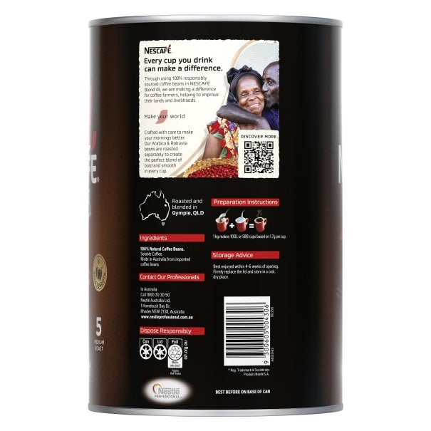 NESCAFÉ Blend 43 Can 6 x 1kg