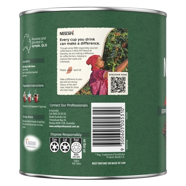 NESCAFÉ BLEND 43 ESPRESSO Tin 6x375g