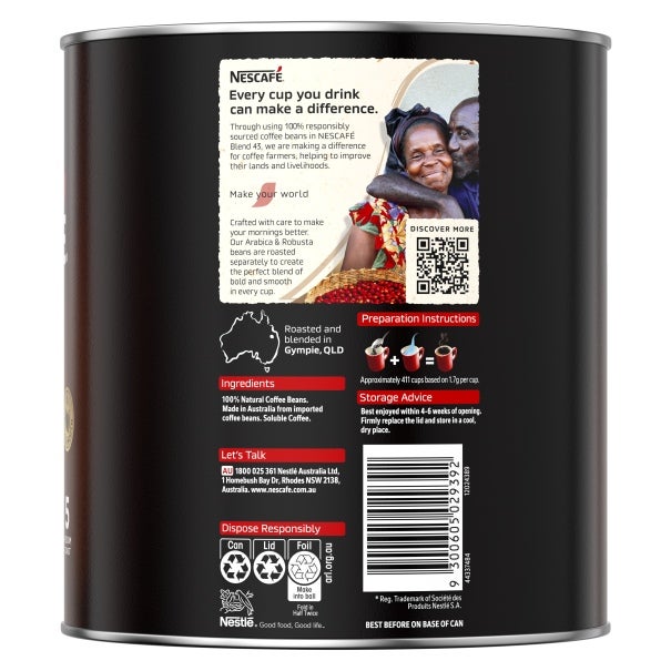 NESCAFÉ BLEND 43 Can 700g x 6