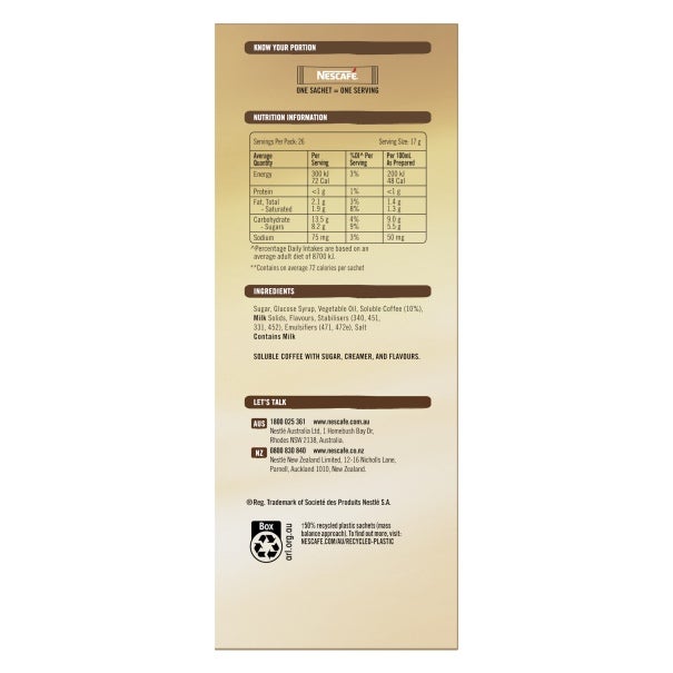 NESCAFÉ® Caramel Latte Sachets 26 Pack