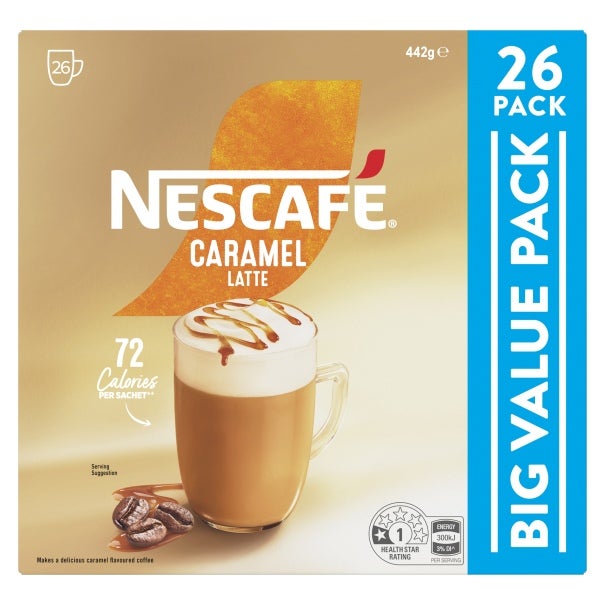 NESCAFÉ® Caramel Latte Sachets 26 Pack