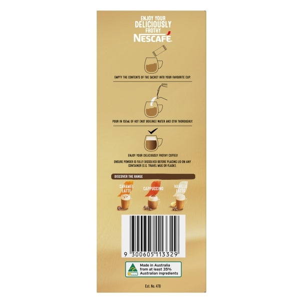 NESCAFÉ® Hazelnut Latte Sachets 26 Pack