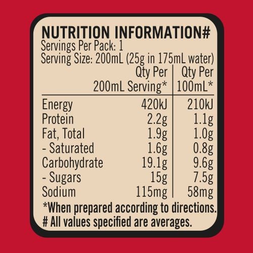 HOT CHOC COMPLETE MIX Sachet 100x25g