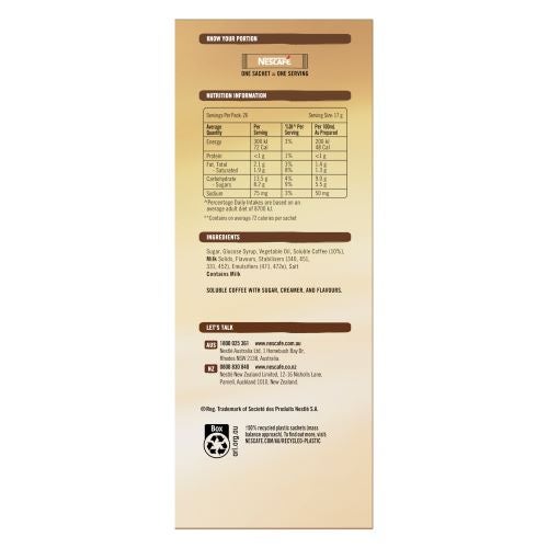 NESCAFÉ COFFEE MIX CARAMEL LATTE Sachets 3 x 26 x 17g 