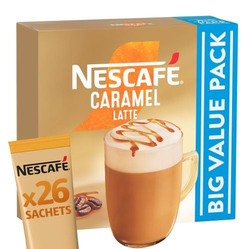 NESCAFÉ COFFEE MIX CARAMEL LATTE Sachets 3 x 26 x 17g 