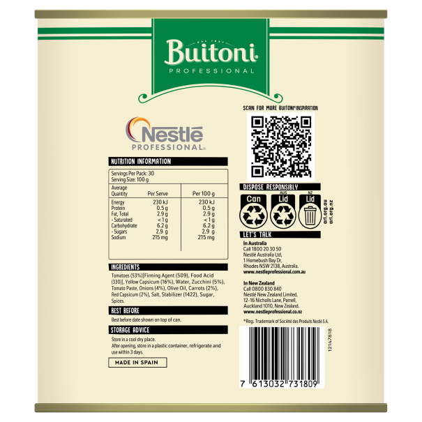 BUITONI Salsa Di Peperoni Left Side Without Pitch