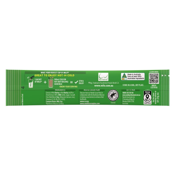 milo sachet back