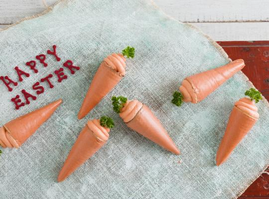Carrot Cones with Chocolate Cake