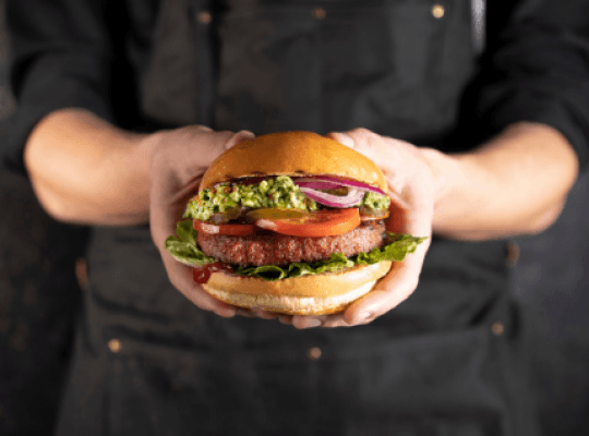 Sensational Burger With Black Mayo