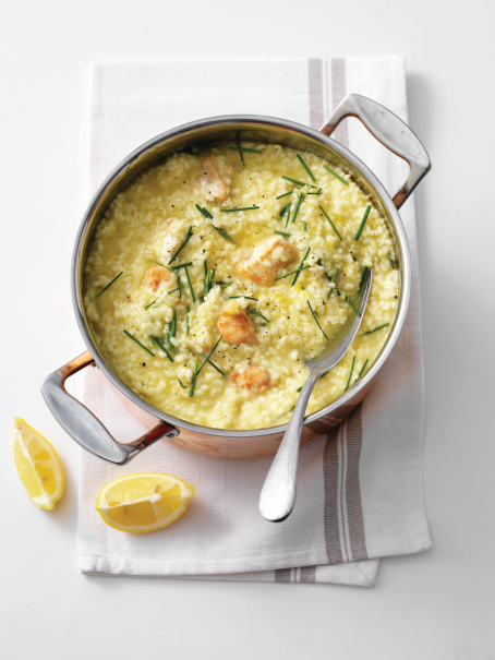 Lemon Chicken with Saffron Risotto
