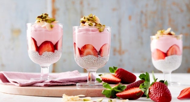Strawberry Chia Mousse Pudding Recipe
