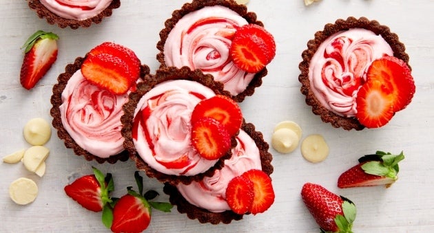 Strawberry and White Chocolate Parfait Tarts Recipe