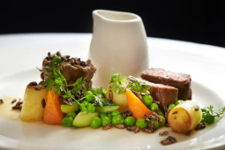 Braised Lamb Neck, Parsnip, Thyme Gastrique, Parsnip, Potato