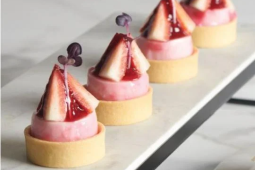Strawberry panna cotta tarts