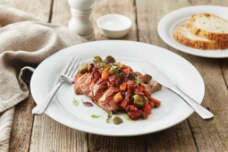 Caponata with Roasted Lamb Rump