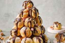 Mocha and Dark Chocolate Croquembouche