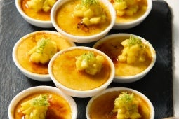 Kaffir Lime Brulee w Mango Salsa