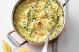 Lemon Chicken with Saffron Risotto