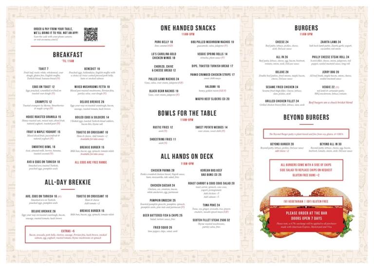 simple menu design