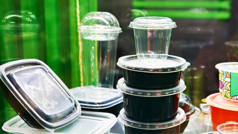 Single use plastic food packaging