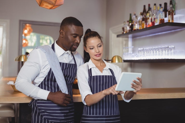 Talking restaurant staff