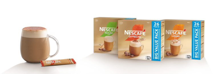 nescafe caramel capuccino hazelnut
