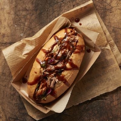 baked potato with rich gravy