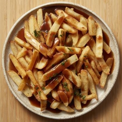 fries with rich gravy
