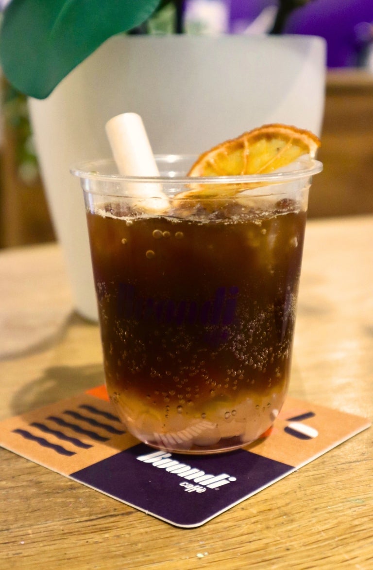 Iced Lychee and Coffee Spritz